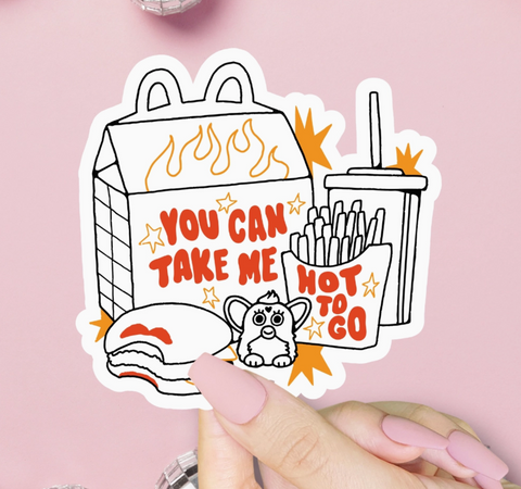  Hot To Go Meal Sticker