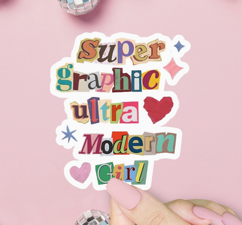 Super Graphic Ultra Modern Girl Chappell Roan Sticker