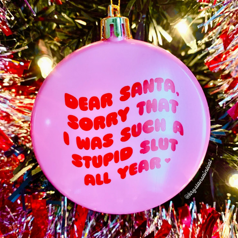 Sorry Santa Ornament