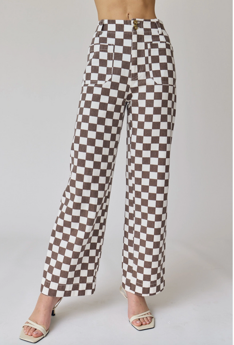 Checkered Bottoms with Elastic Band