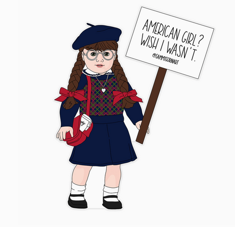 Molly Wish I Wasn't American Girl Sticker