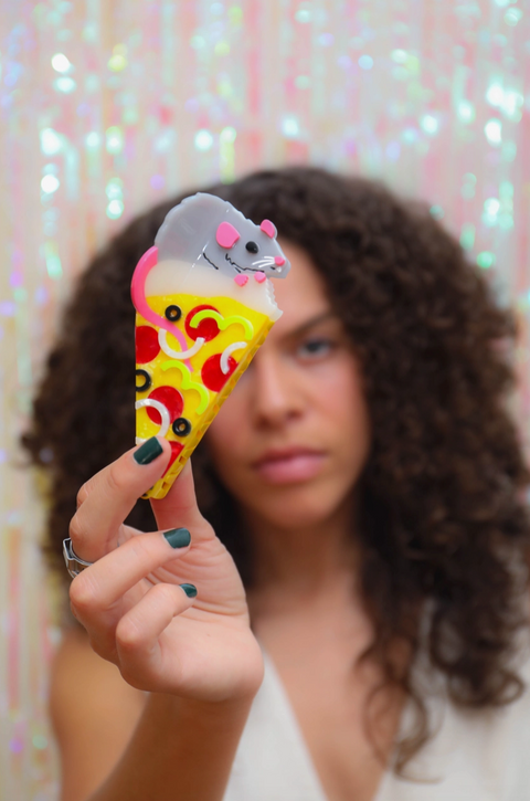  Pizza Rat Hair Clip