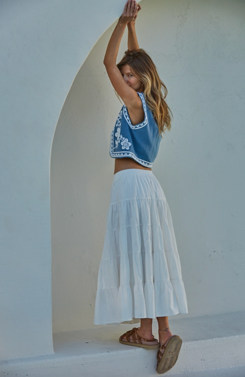 Woven Floral Vest