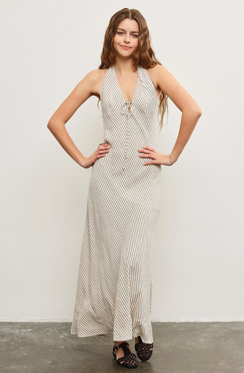  Halter Neck Tie Dress