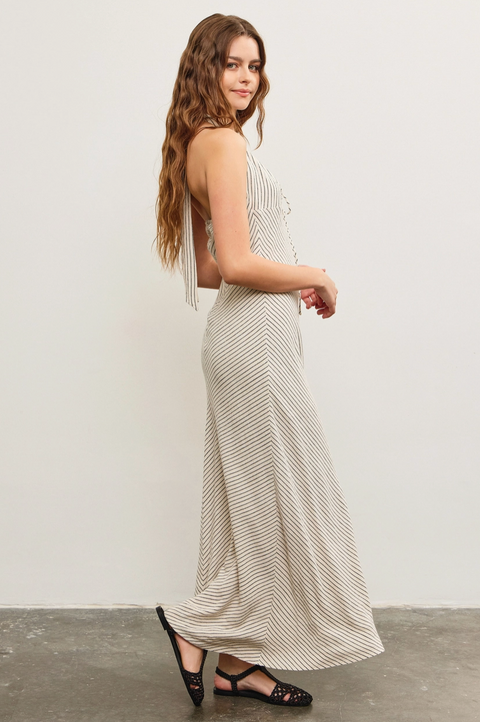  Halter Neck Tie Dress