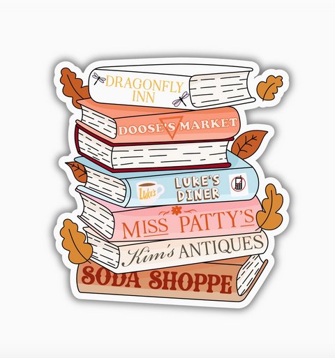 Gilmore Book Stack Sticker