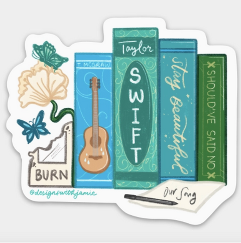 Taylor Swift Debut Books Sticker