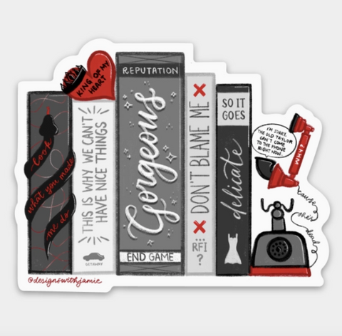 Taylor Swift Reputation Books Sticker
