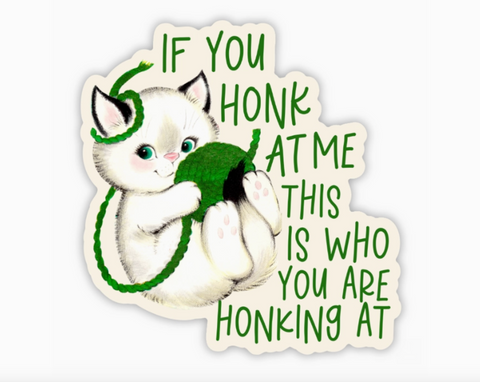 Honking At Cute Cat Bumper Sticker