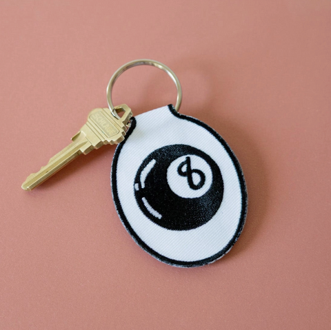 Magic 8 Ball Embroidered Keychain
