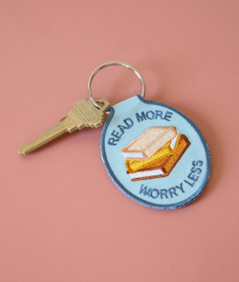 Read More Worry Less Embroidered Keychain