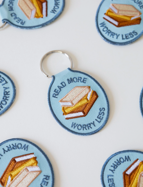 Read More Worry Less Embroidered Keychain