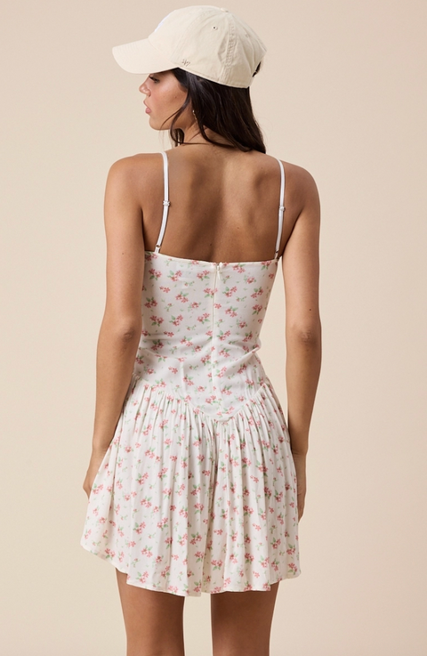 Ditsy Floral Smocked High Low Mini