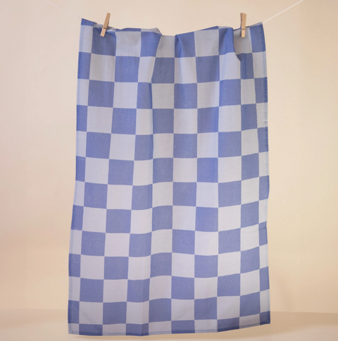 Indigo Checker Tea Towel