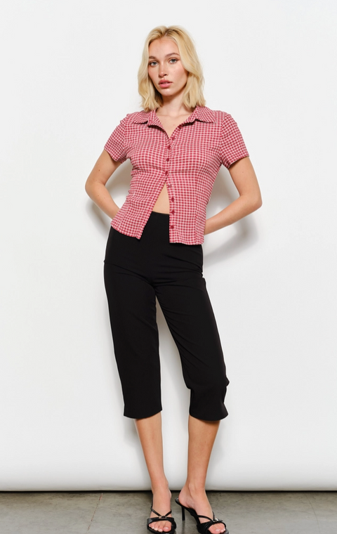  Lainey Fitted Plaid Shirt