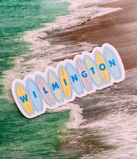 Wilmington Surfboard Sticker