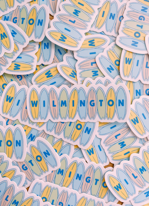 Wilmington Surfboard Sticker