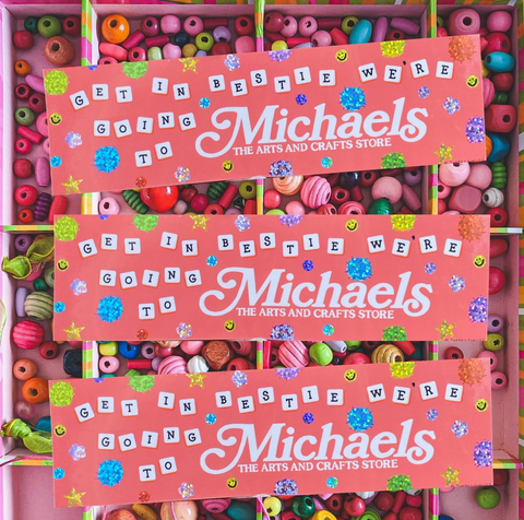 Michaels Run Bestie Bumper Sticker