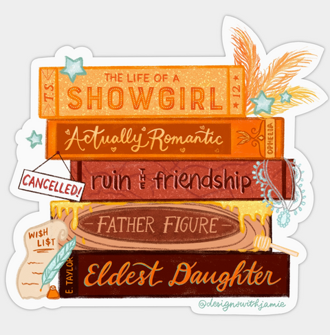 Life of A Show Girl Taylor Swift Eras Books Sticker