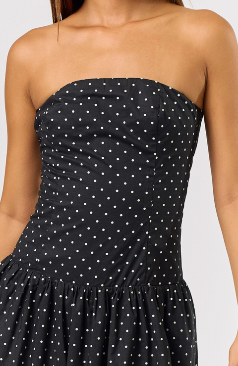 Polka Dot Tube Maxi Dress