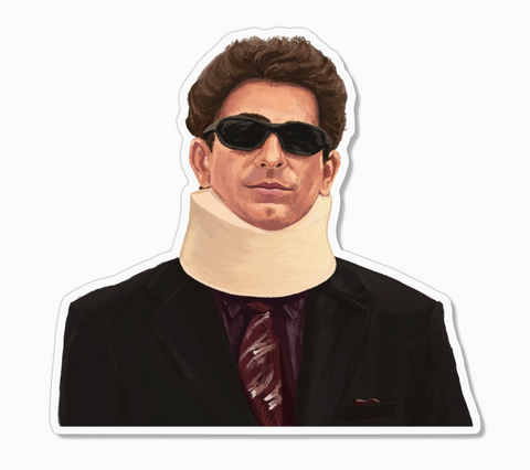 Christopher Moltisanti Neck Brace Sopranos Sticker