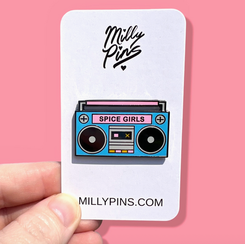 90's Spice Girls Boombox Pin