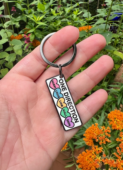 Mini One Direction Enamel Keychain