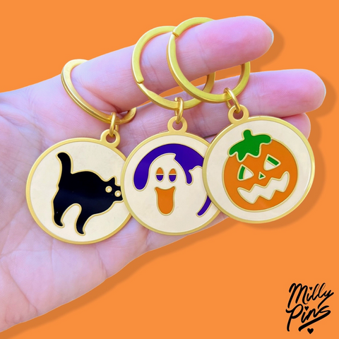Nostalgic Halloween Cookies Enamel Keychains