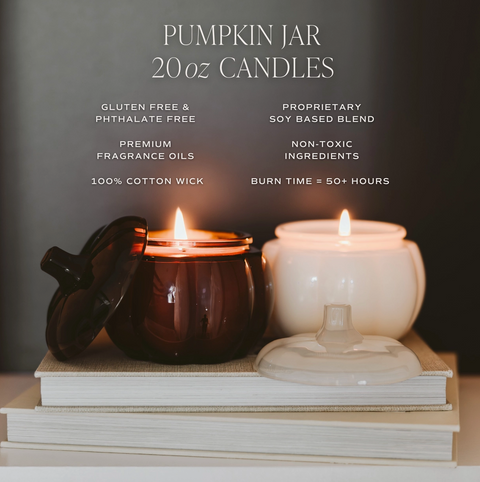 Hello Fall Pumpkin Jar Candle