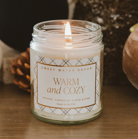 Fall Plaid Label Candles
