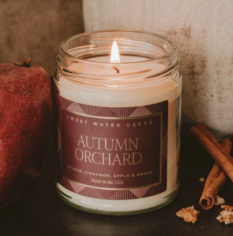 Fall Plaid Label Candles