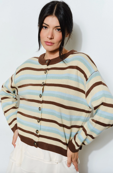 Demi Striped Cardigan