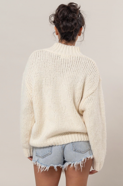  High Neck Oversized Sweater