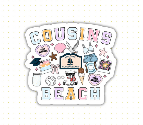 Cousins Beach Mosaic Sticker