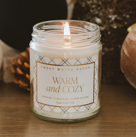  Fall Plaid Label Candles