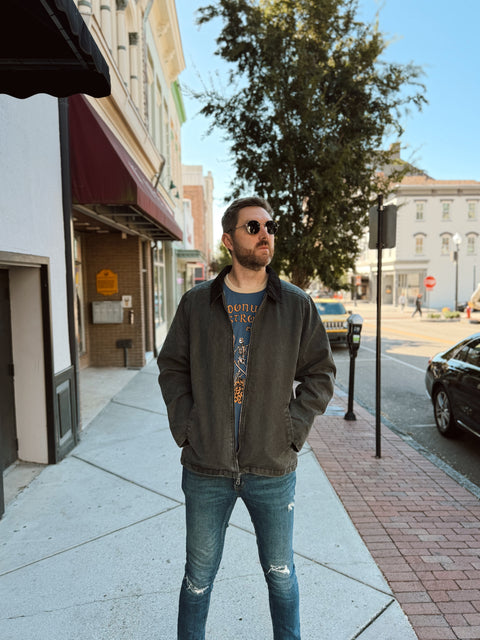  Washed Up Black Twill Jacket