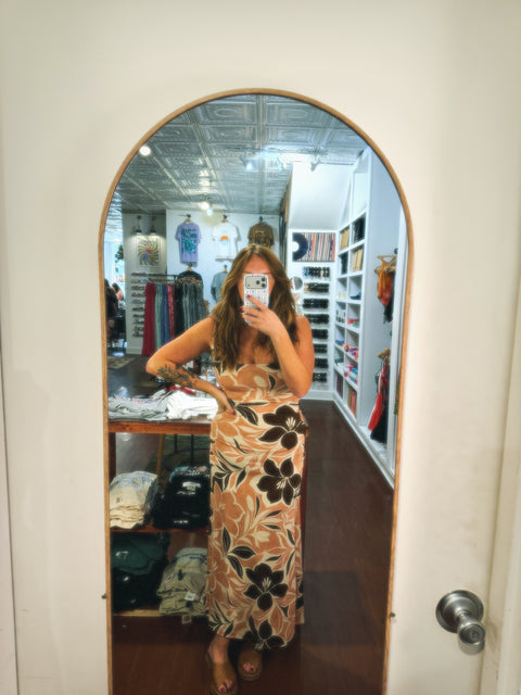 Brown & Pink Y2K Maxi Dress
