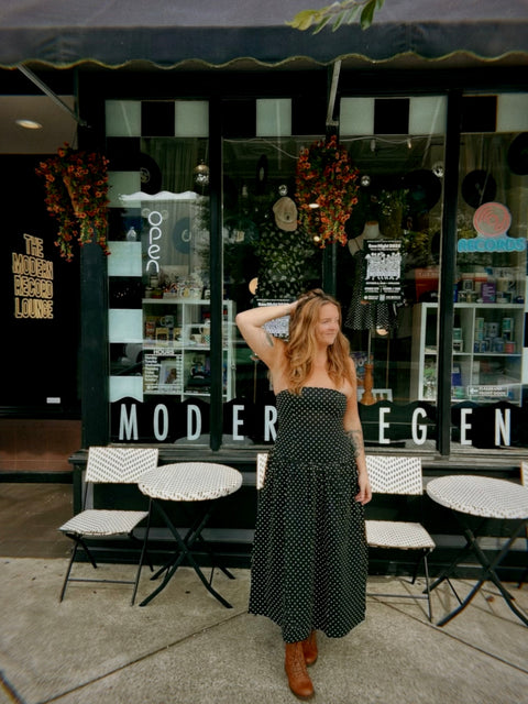 Polka Dot Tube Maxi Dress