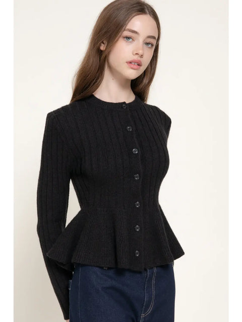  Round Neck Peplum Top