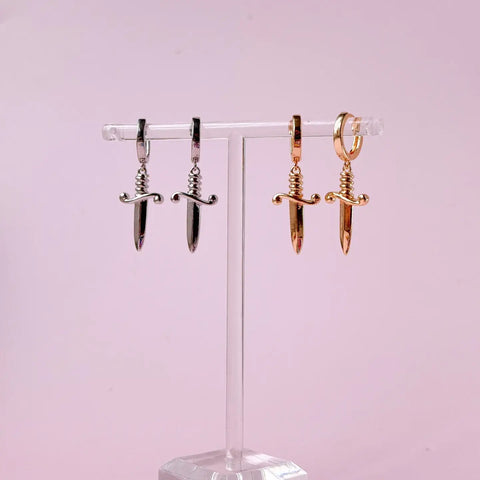  Silver Dagger Earrings