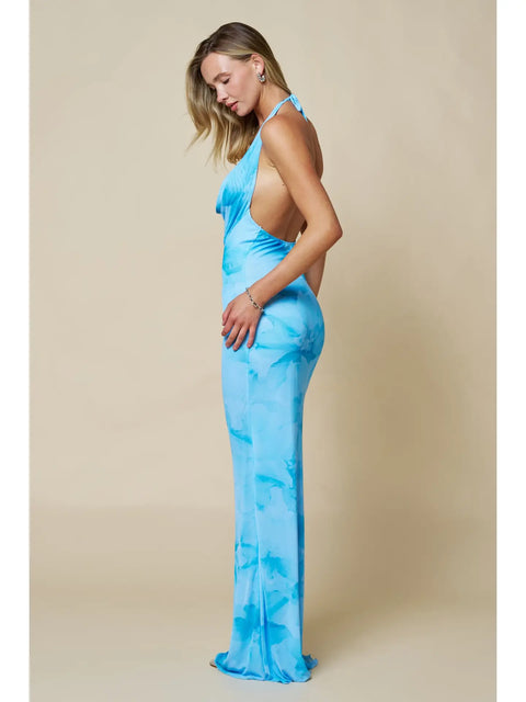  Aquamarine Halter Dress