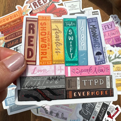 12 Eras Swiftie Books Sticker