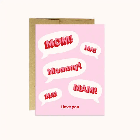 Mom Text Bubble Card