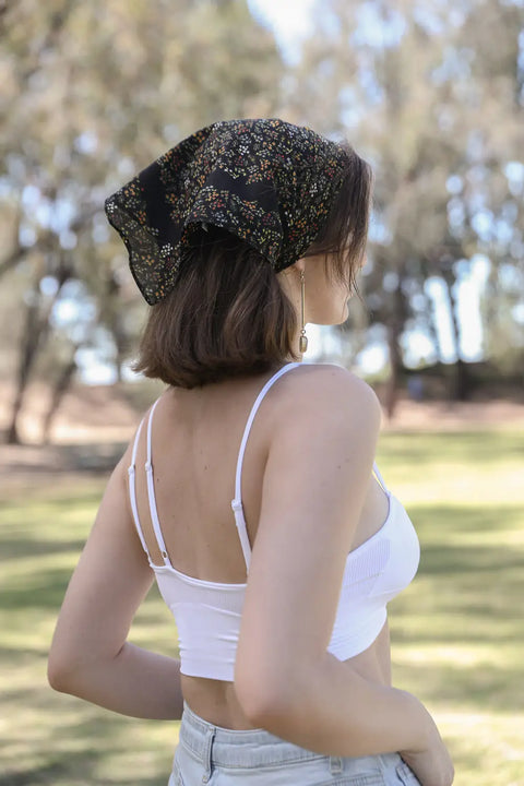 Vintage Floral Foliage Bandana