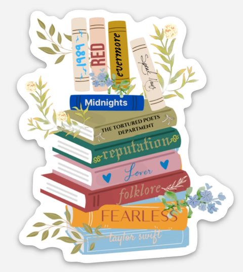 Taylor Album Book Stack Sticker