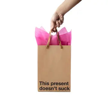  This Present Doesn't Suck Brown Gift Bag