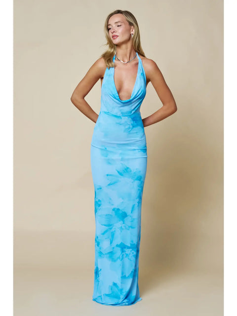  Aquamarine Halter Dress