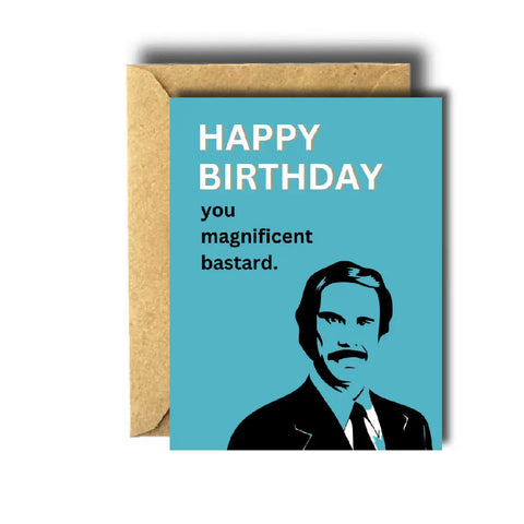 Ron Burgundy Anchorman Birthday Card