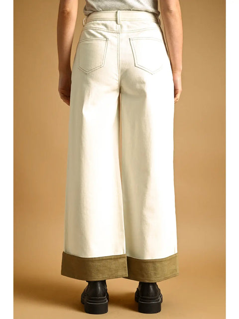  Contrast Cuff Pants