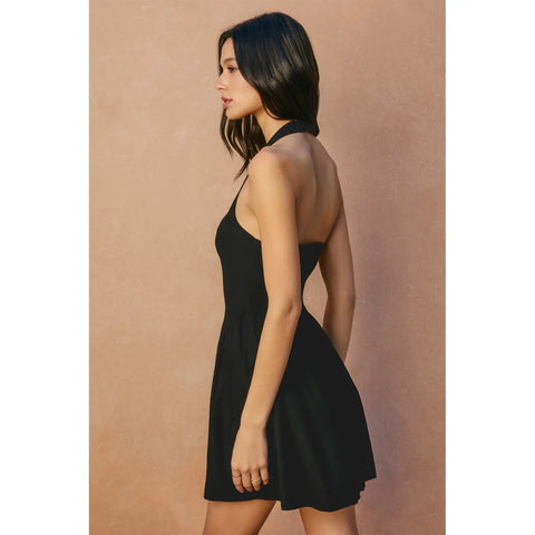 Linen Dipped Waist Dress